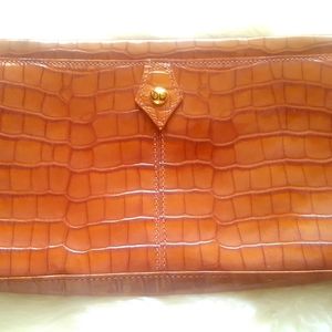 St. John Clutch Faux Leather Alligator